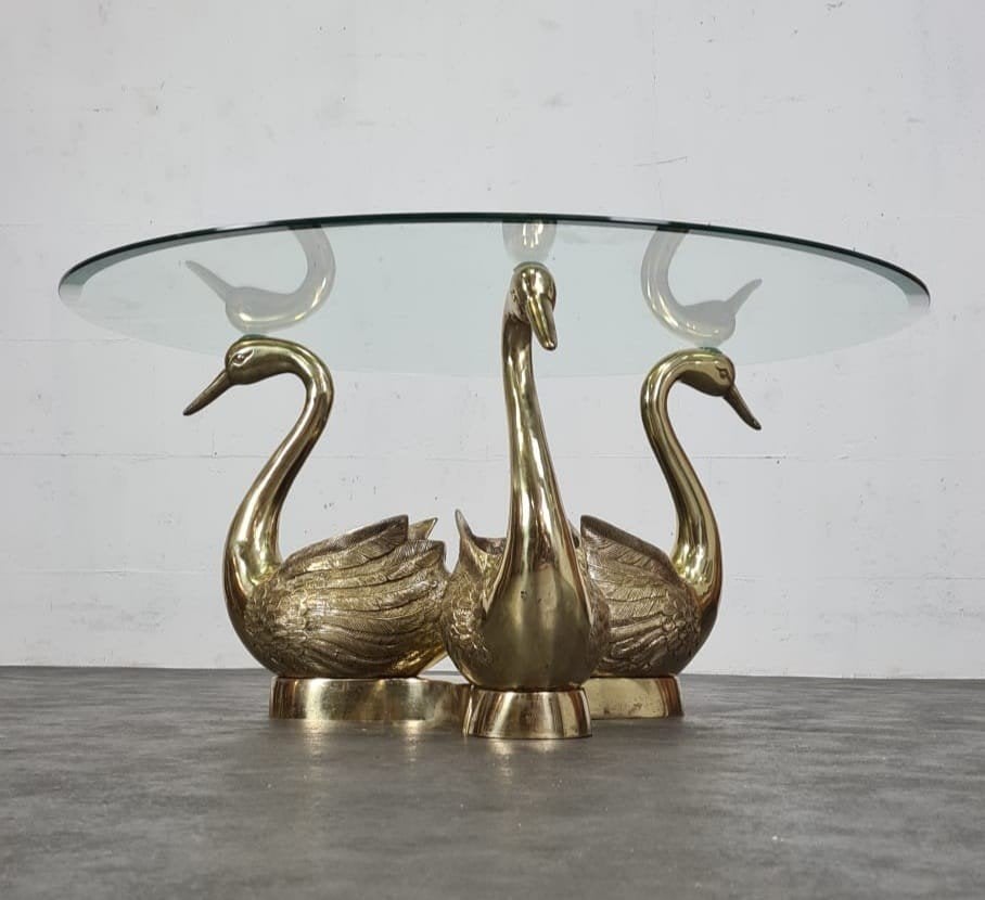 Vintage Messing Zwanen Tafel, Ophalen