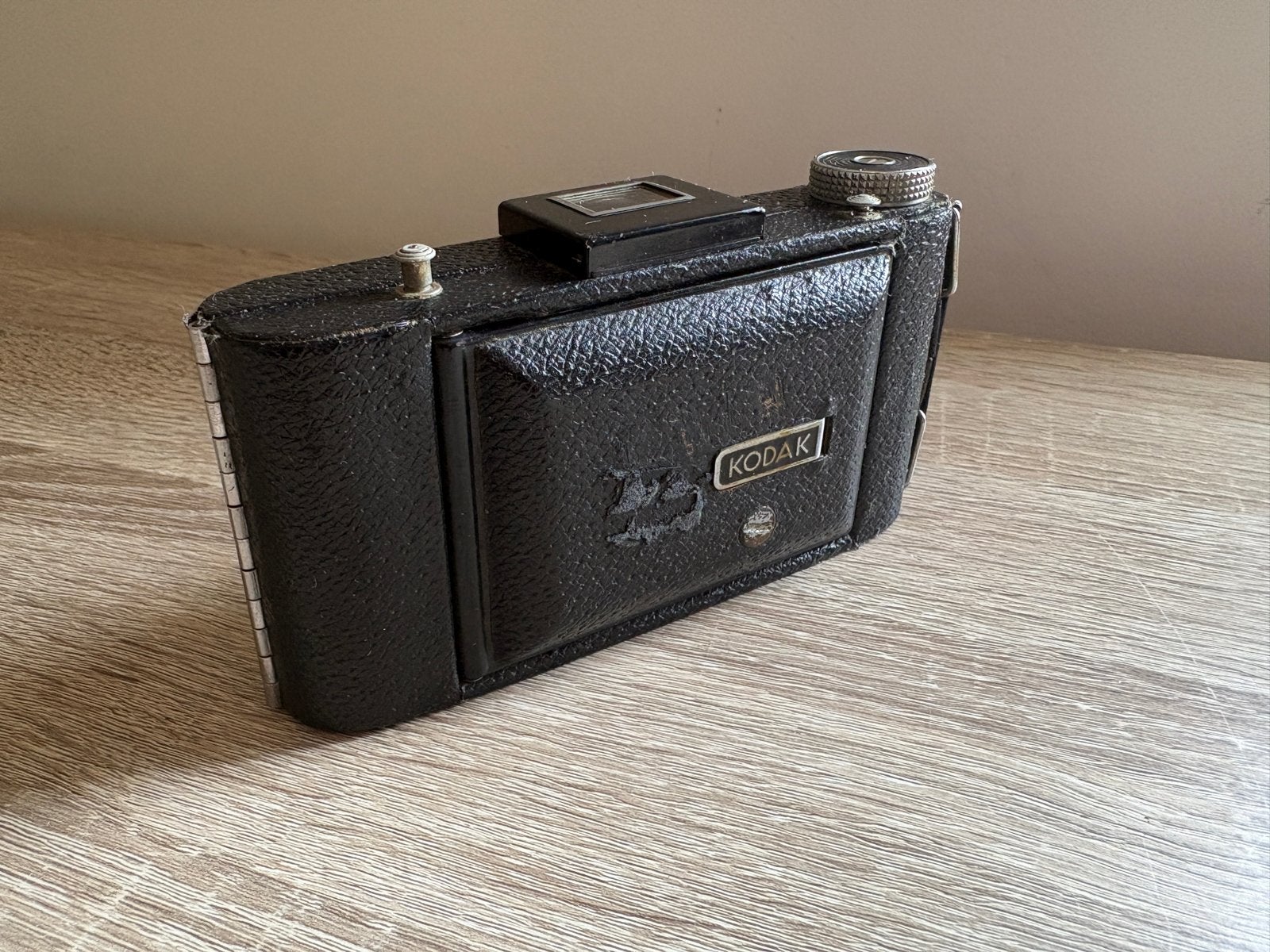 Vintage Kodak Vouwcamera - Zwart, Goede Staat, Audio, Tv en Foto, Fotocamera's Analoog, Ophalen, Gebruikt, Compact, Kodak
