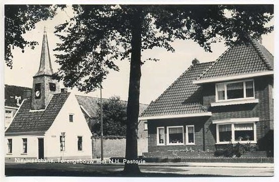 Nieuweschans - Torengebouw met NH Pastorie, Ophalen of Verzenden, 1960 tot 1980, Ongelopen, Groningen