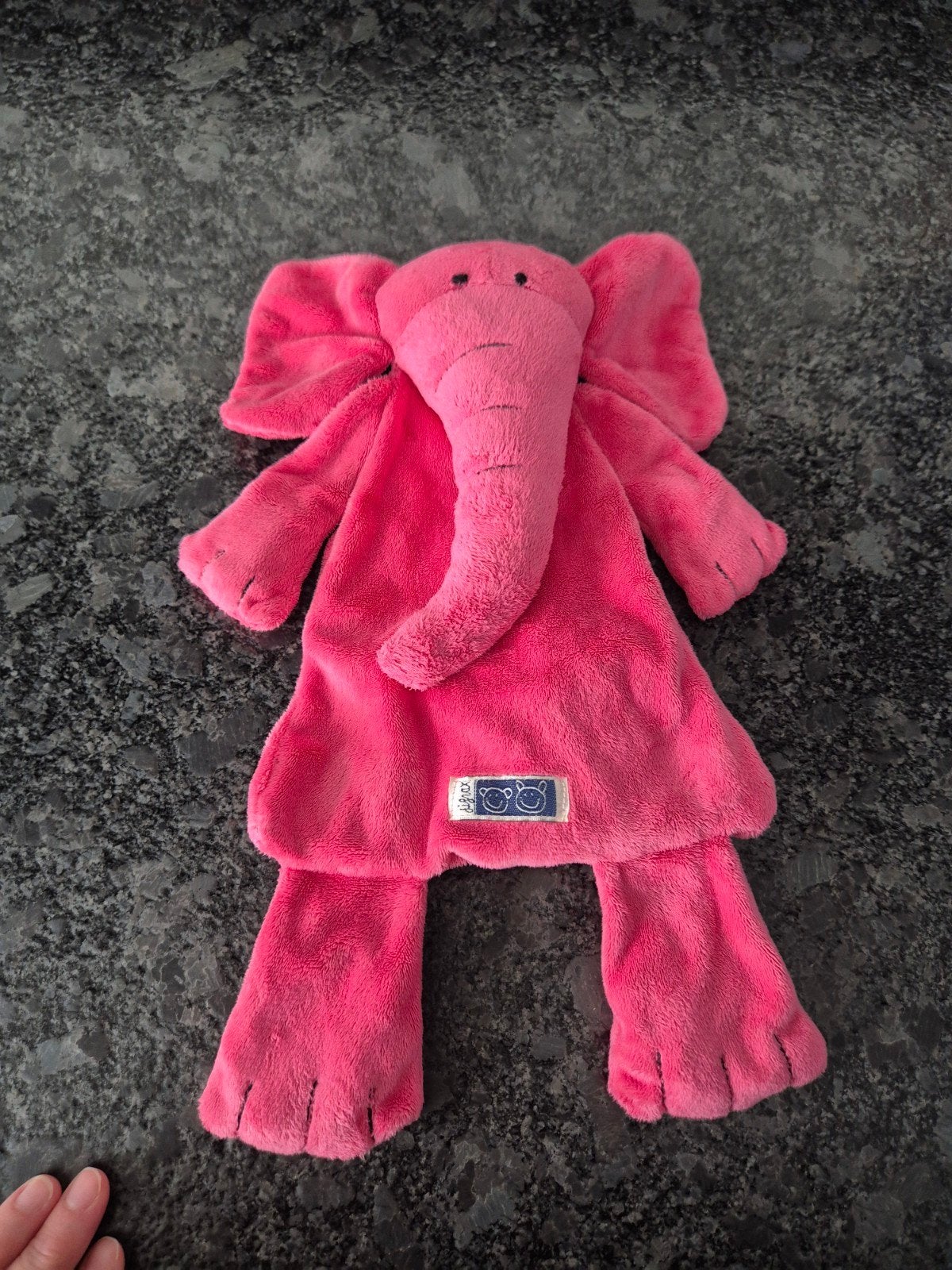 Difrax - Knuffeldoek Olifant Elliot roze, Ophalen of Verzenden, Zo goed als nieuw, Olifant