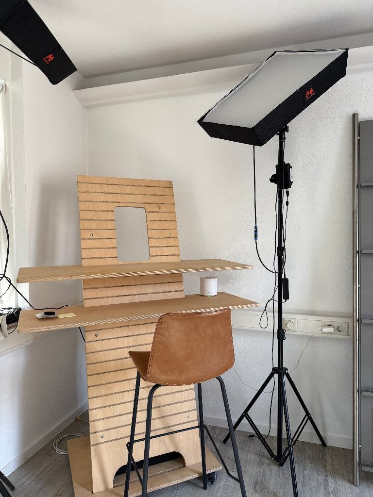 Houten presentatiestandaard, Overige typen, In hoogte verstelbaar, Scandinavisch, Hout