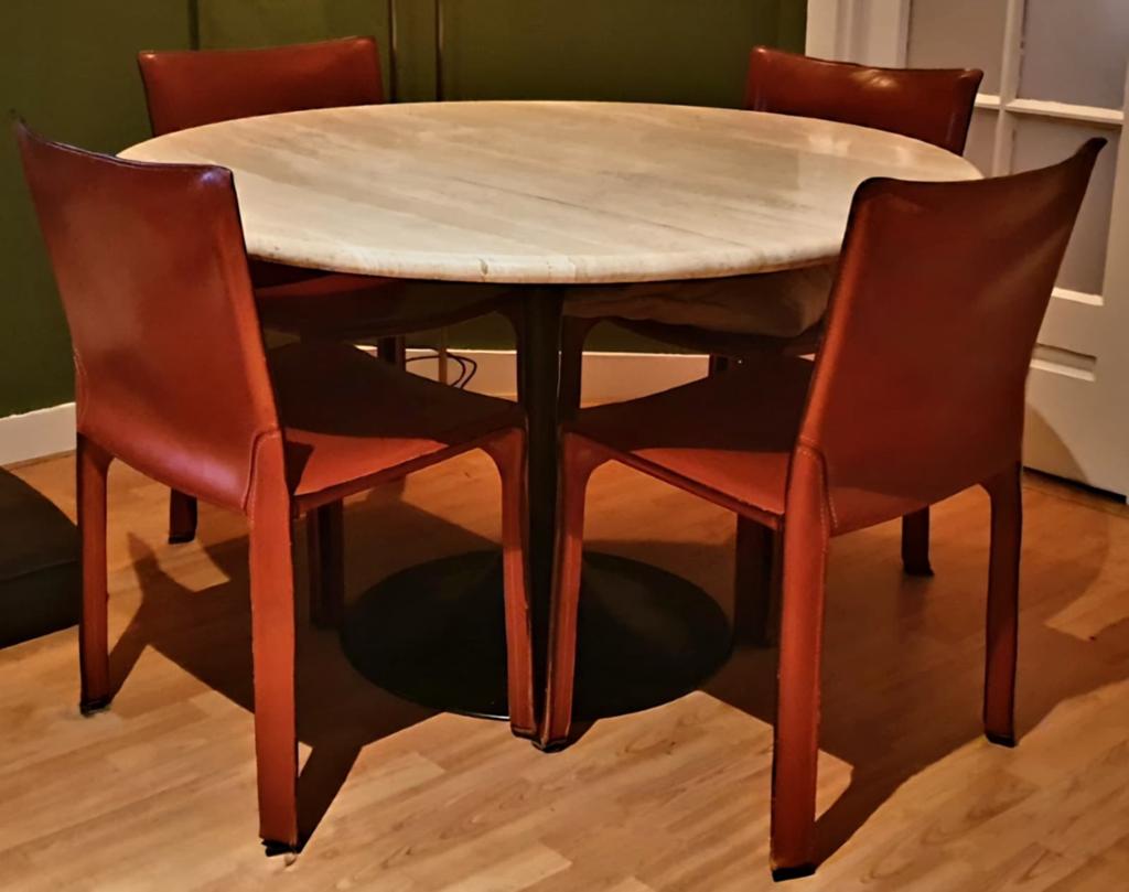 4x Cassina Cab 412 stoelen van Mario Bellini, Ophalen, Bruin, Leer, Vier