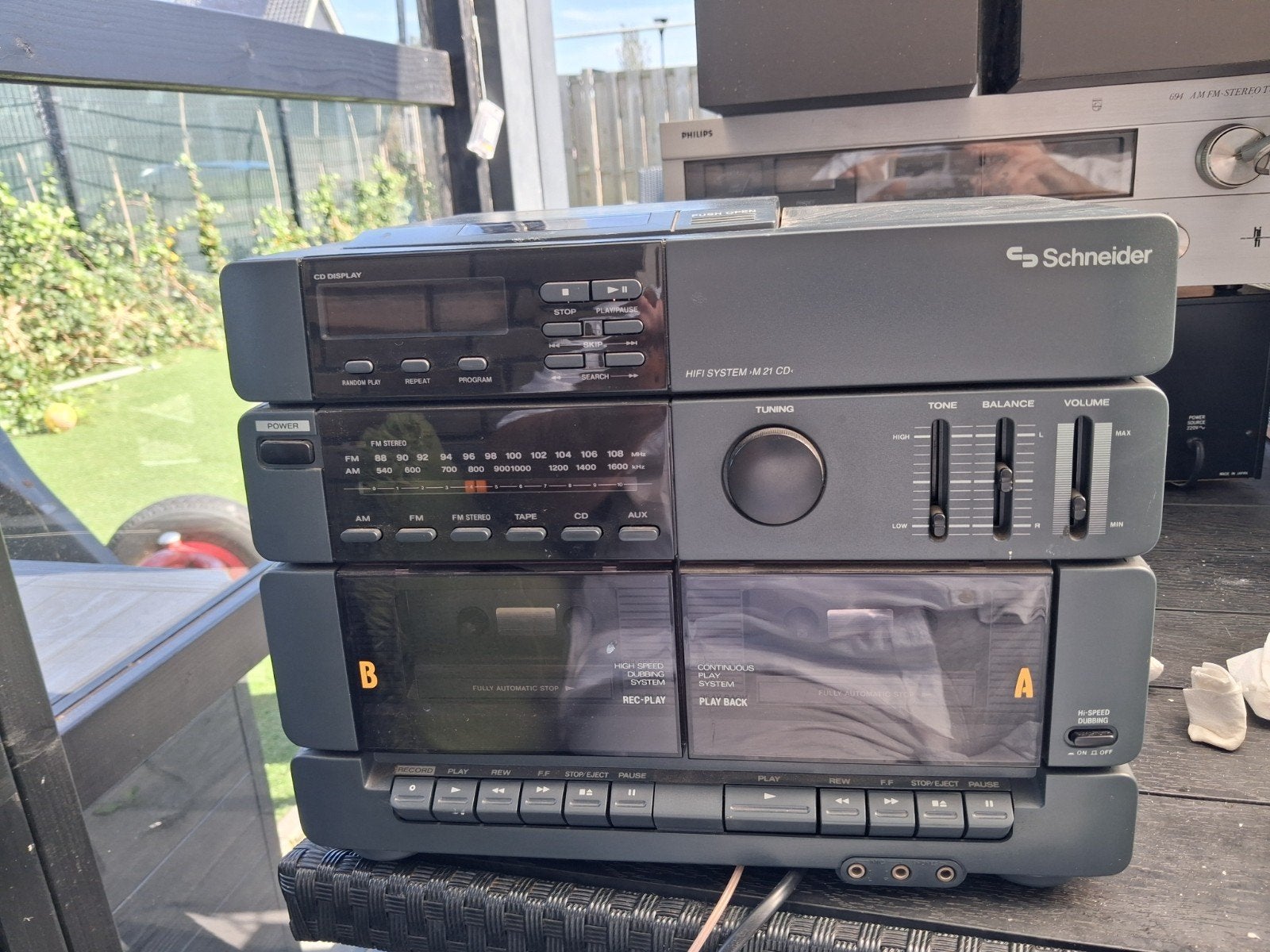 Schneider HIFI Systeem M-21 CD - Vintage Stereo Set, Overige merken, Gebruikt, Cassettedeck, Losse componenten