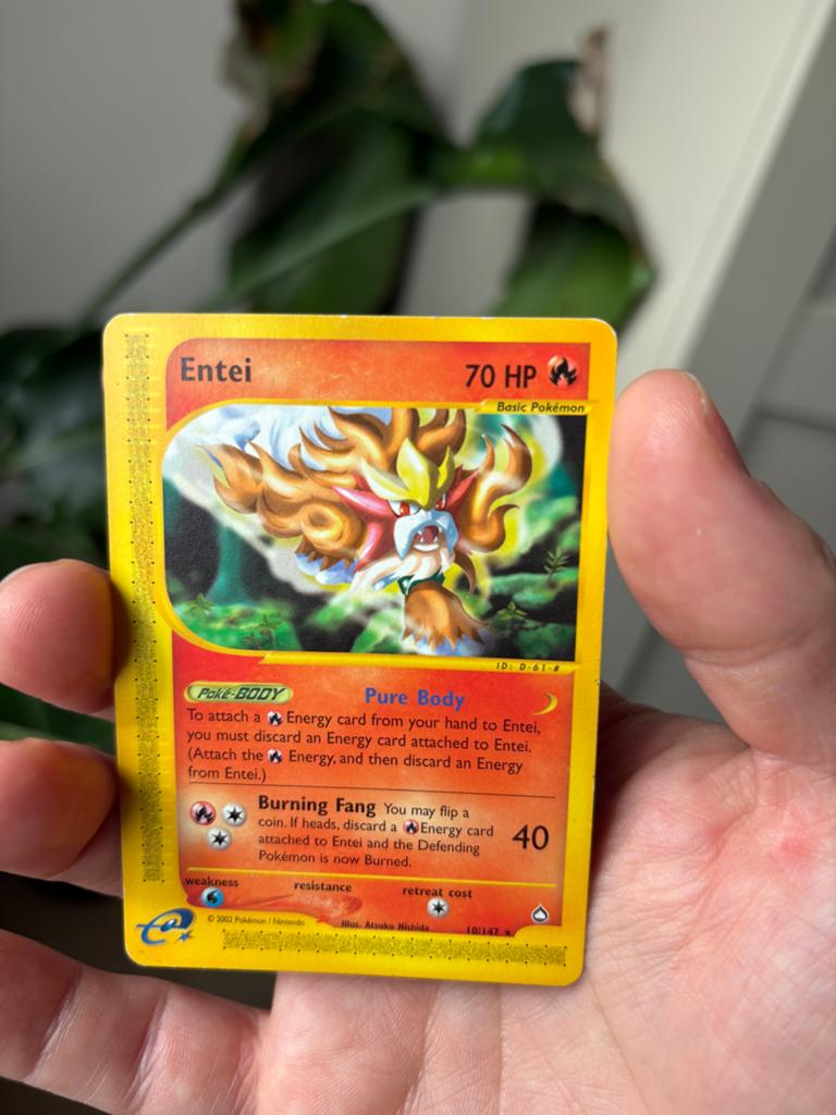 Entei Aquapolis non-holo (10/147), Ophalen, Gebruikt, Losse kaart