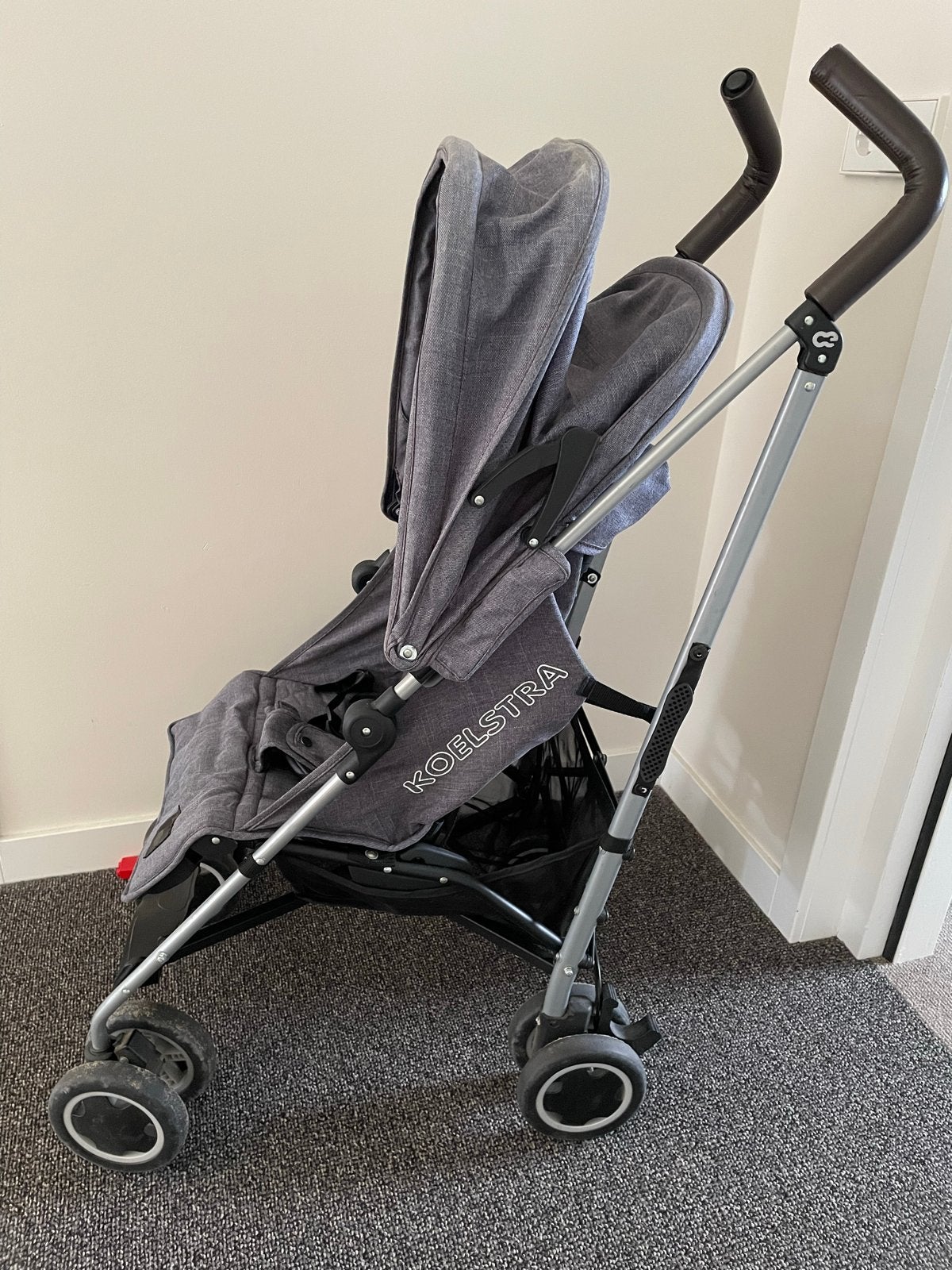 Koelstra buggy met ligstand, zonnekap en regenkap, Ophalen of Verzenden, Gebruikt, Koelstra, Regenhoes