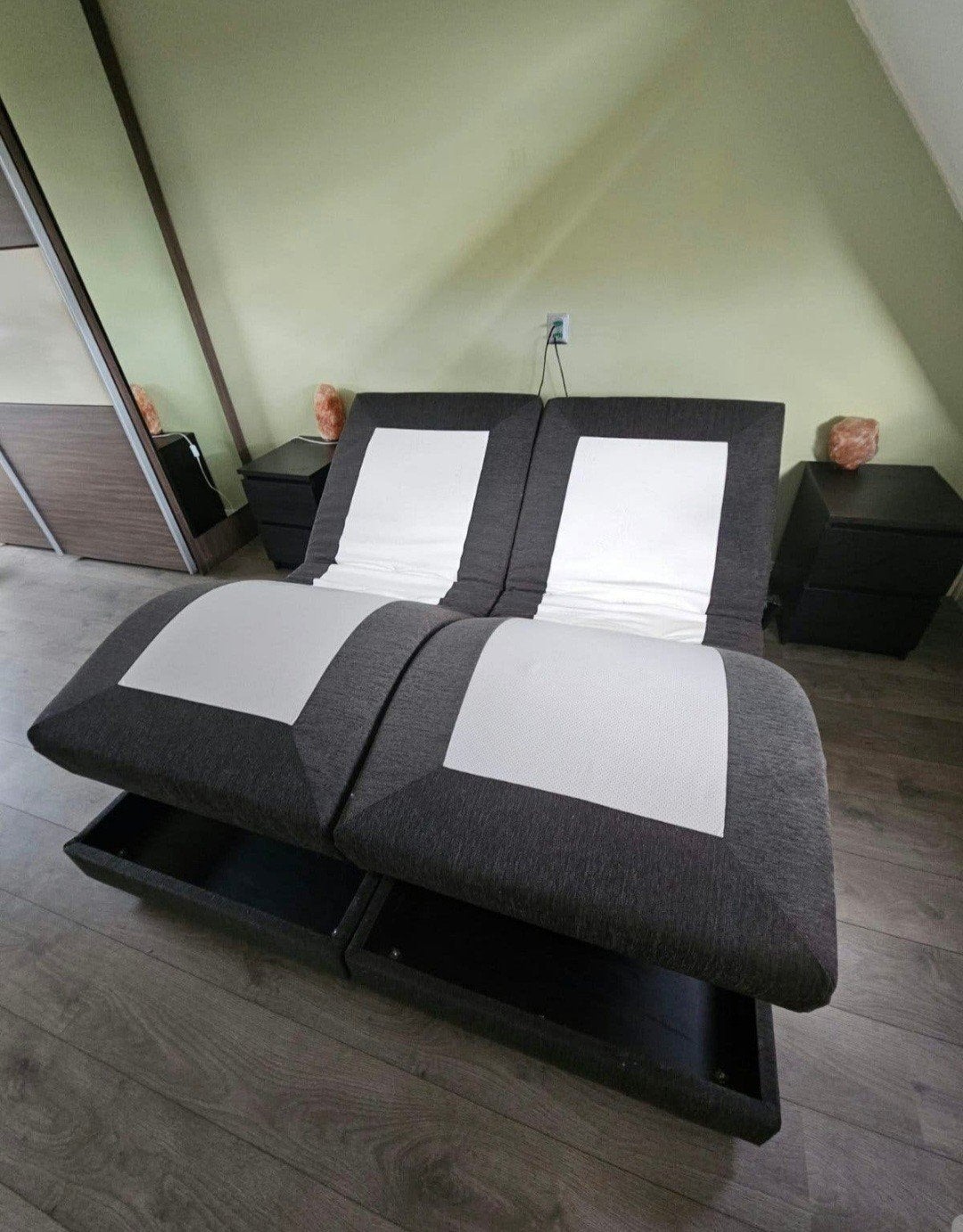 comfortabel elektrisch verstelbare boxspring, Ophalen, Modern, functioneel, Tweepersoons, 200 cm