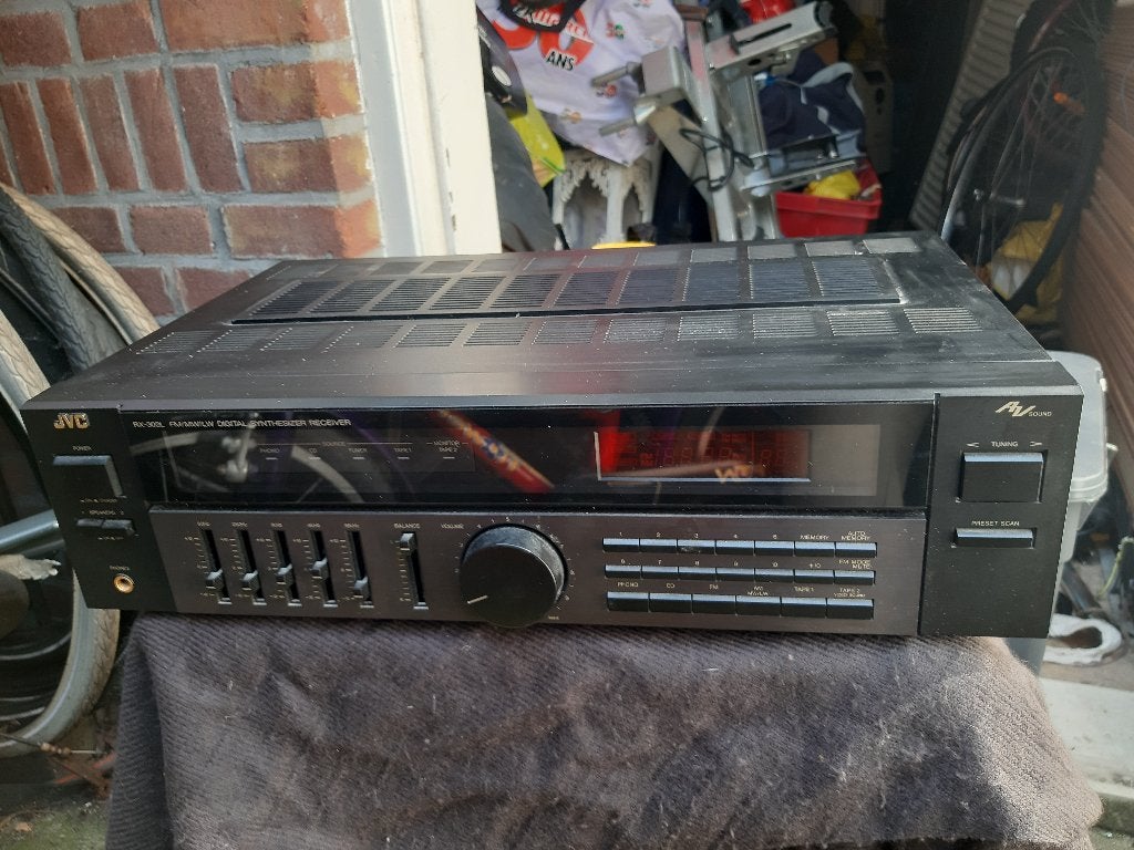JVC Rx-302 Rx-302bk Fm/am Digital Synthesizer, boxen,, Ophalen, Gebruikt, Tuner of Radio, JVC