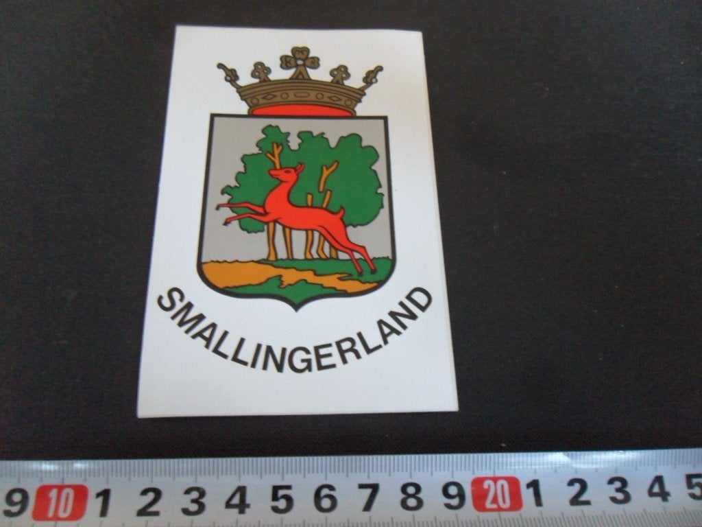 sticker gemeente wapen smallingerland, Ophalen of Verzenden, Zo goed als nieuw