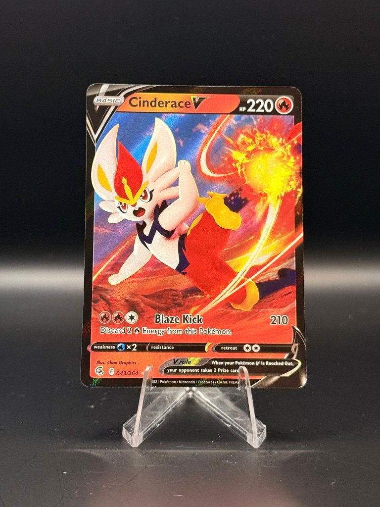 Cinderace V 43/264 NM | Pokemon, Ophalen of Verzenden, Nieuw, Losse kaart, Foil