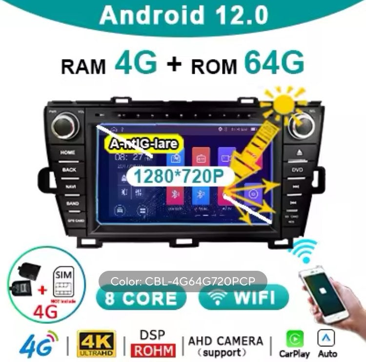 Android 12.0 Autoradio voor Toyota Prius (2009-2015) 4G/64G, Ophalen of Verzenden, Nieuw