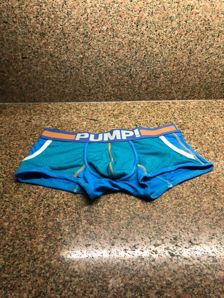 PUMP! Heren Boxer - Blauw/Oranje - Maat L, Verzenden, Blauw, Boxer