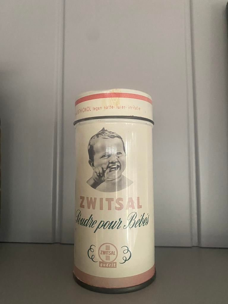 Zwitsal babypoeder blikje vintage, Verzamelen, Blikken, Ophalen of Verzenden, Gebruikt, Overige