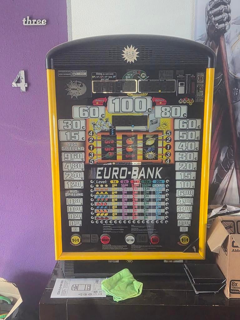 Eurobank gokautomaat, Overige munten, Ophalen, Gebruikt