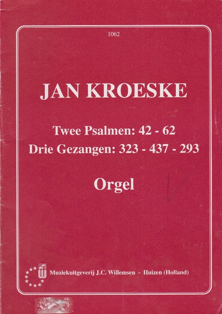 JAN KROESKE - TWEE PSALMEN en DRIE GEZANGEN, Muziek en Instrumenten, Ophalen of Verzenden, Gebruikt, Artiest of Componist, Religie en Gospel