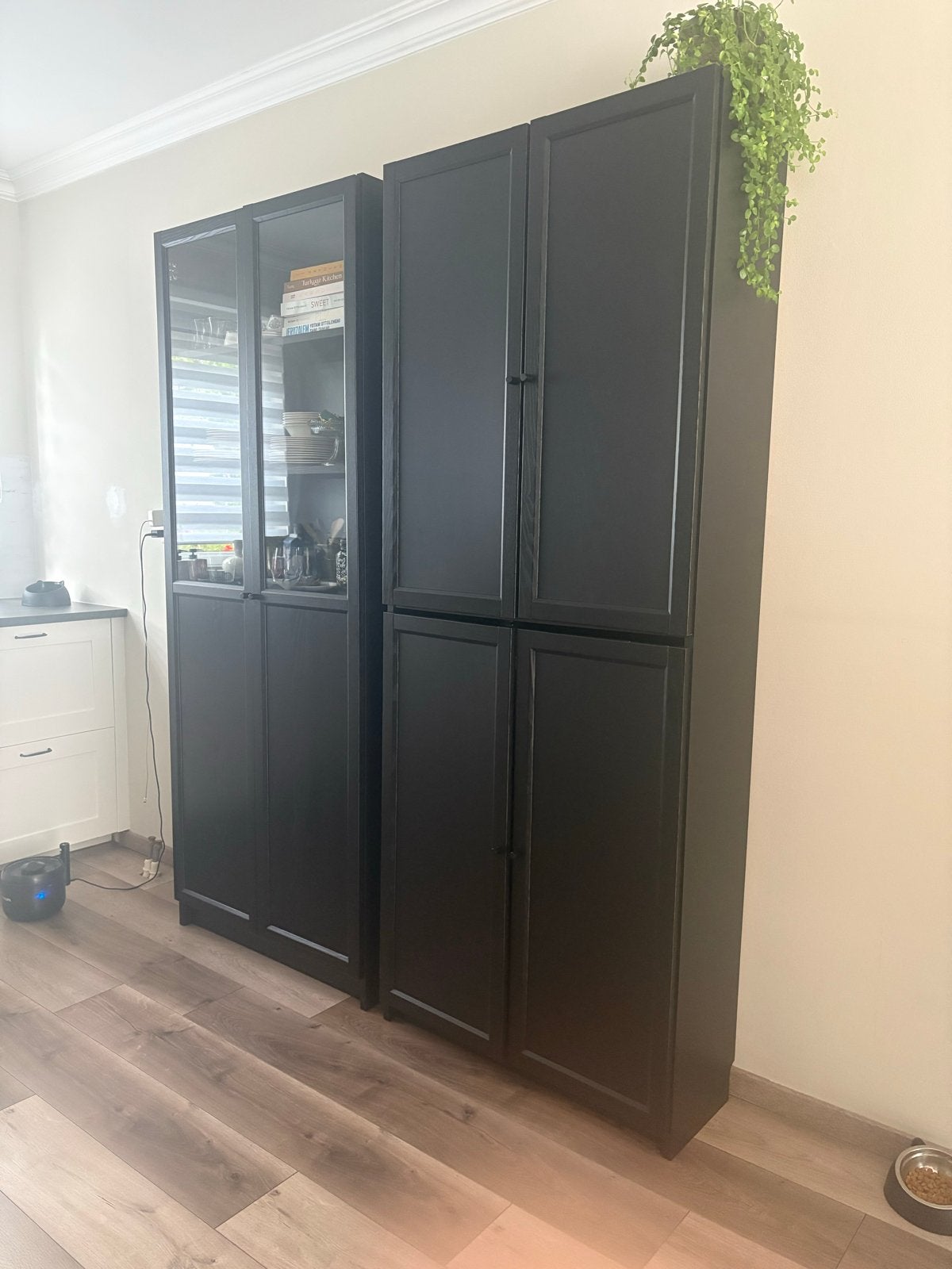 Billy Oxberg Ikea Zwarte kastenwand, Ophalen, Gebruikt, 100 tot 150 cm, 200 cm of meer