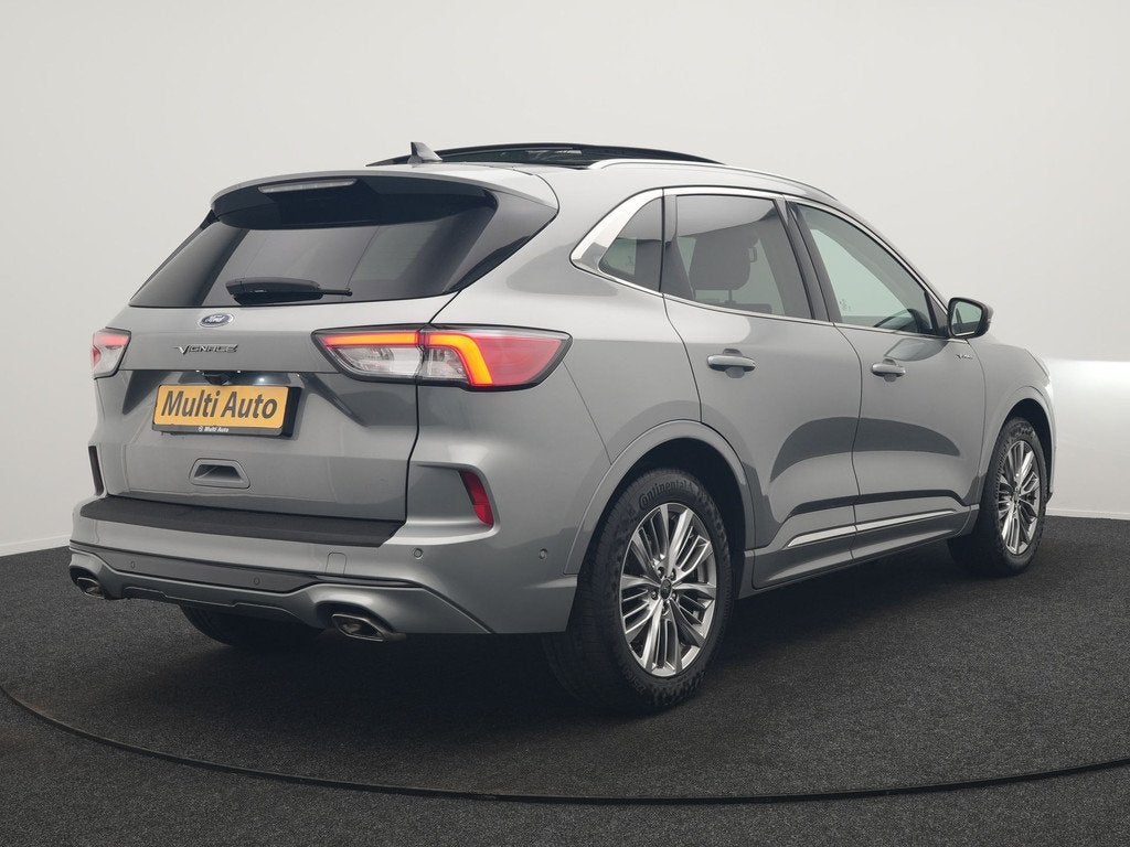 Ford Kuga 2.5 Vignale PHEV 225pk Dealer O.H | Panodak | Head, Auto's, Ford, Gebruikt, Zwart, 4 cilinders, Bedrijf