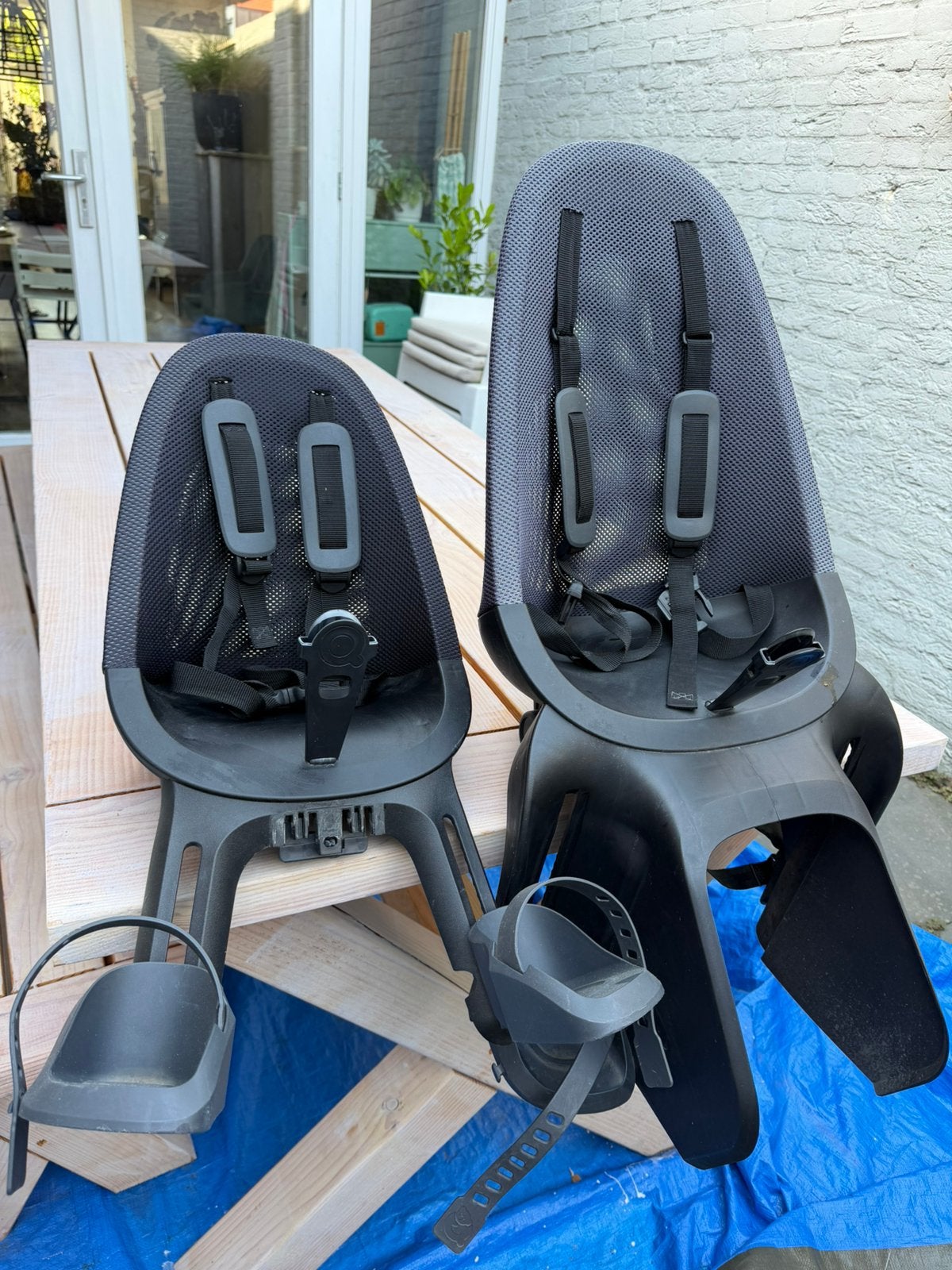 Qibbel voor- en achterzitje te koop, Fietsen en Brommers, Ophalen, Gebruikt, Voorzitje