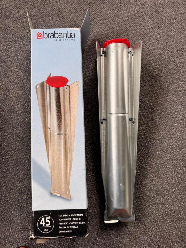 Nieuw in doos Brabantia grondanker met afsluitdop 45 mm, Ophalen of Verzenden, Nieuw, Droogmolen