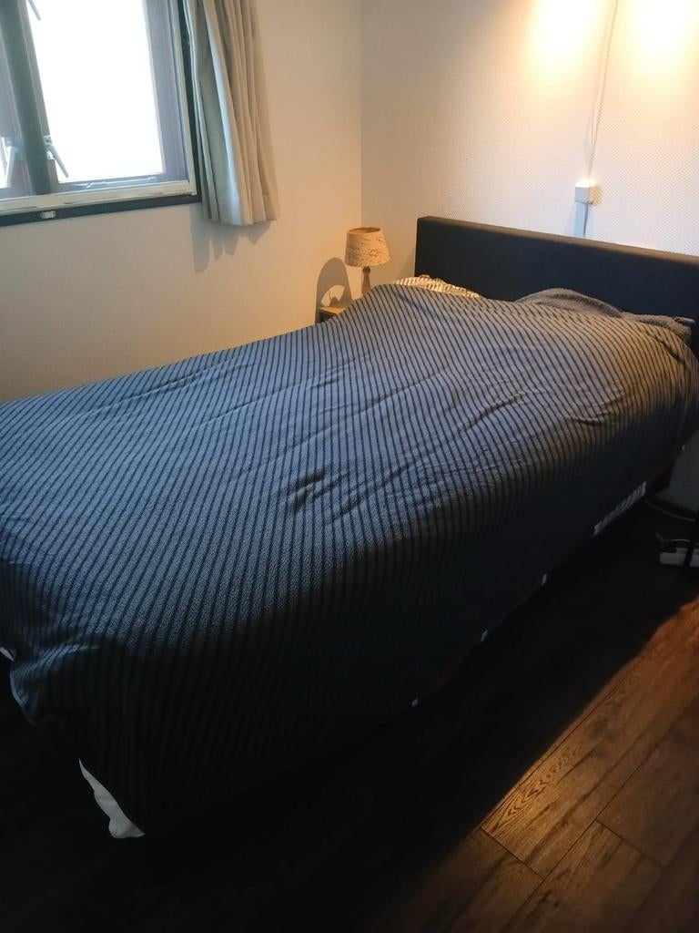 Mooie boxspring met Emma  matras en topper nieuw staat, Ophalen of Verzenden, Zo goed als nieuw, 120 cm