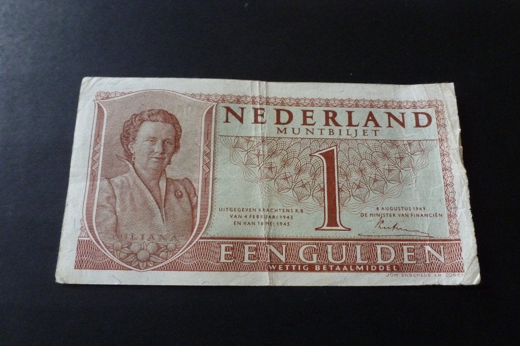 Bankbiljet - oude 1 gulden Juliana 1949 fr+ schaars (bi 43, Ophalen of Verzenden, 1 gulden, Los biljet