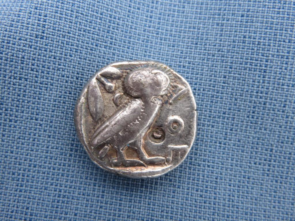 Zilveren Tetradrachme Athene - 440 420 B.C. - bodemvondst, Postzegels en Munten, Munten | Europa | Niet-Euromunten, Ophalen of Verzenden