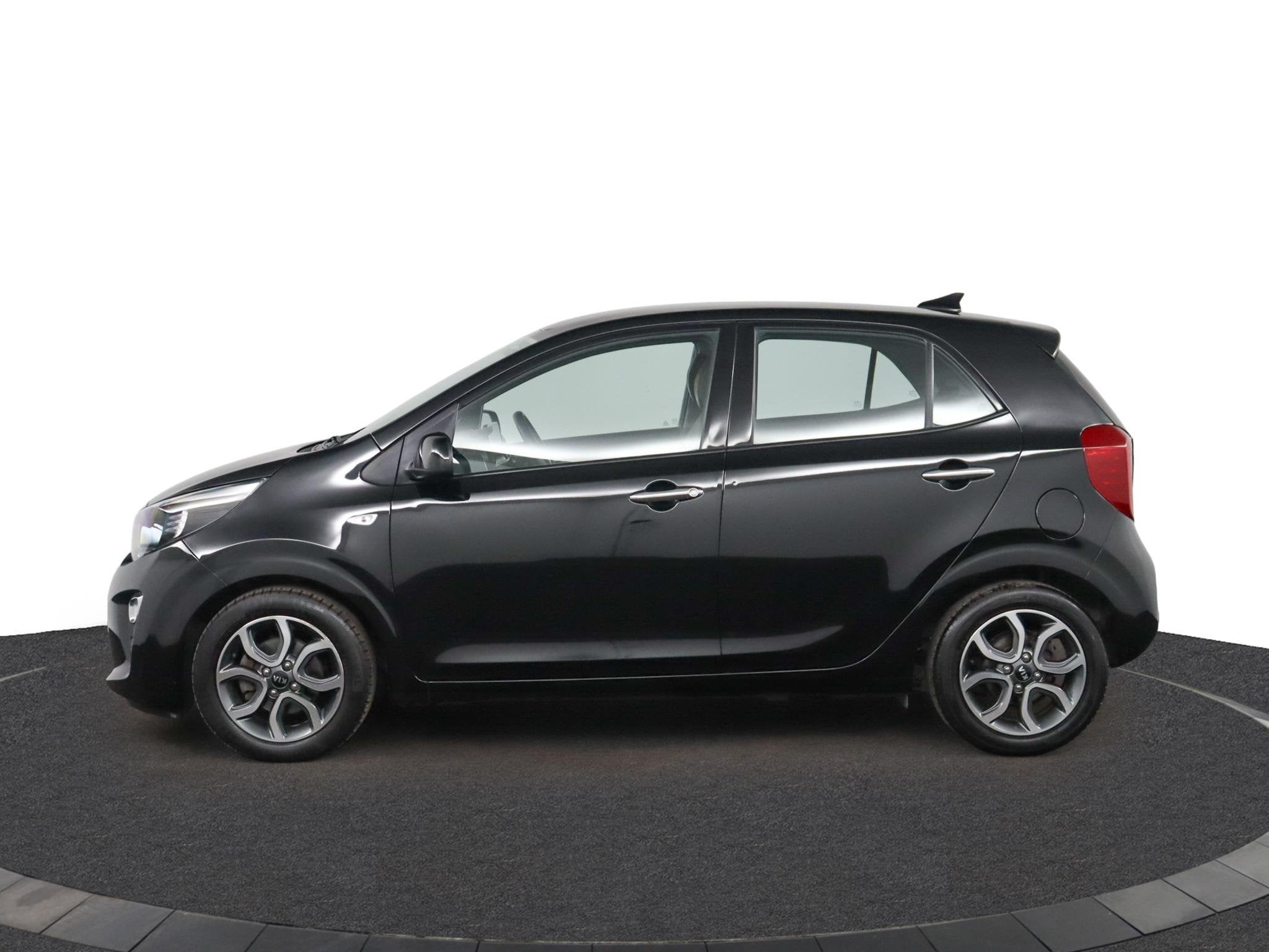 Kia Picanto 1.0 DPi DynamicPlusLine | Automaat | Design Lede, Stof, Gebruikt, Automatische klimaatregeling, Zwart