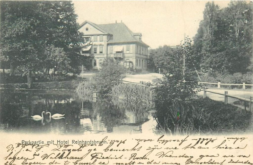 701-307-027 Friedrichroda Hotel Reinhardsbrunn, Ophalen of Verzenden, Voor 1920, Duitsland