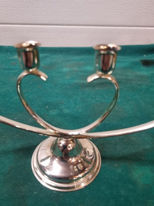 kandelaar zilver kleurig kleine kaarsen, Ophalen of Verzenden, 'T Olde Gre-j, Info@toldegrej.nl, Endepoelstraat 20f Didam