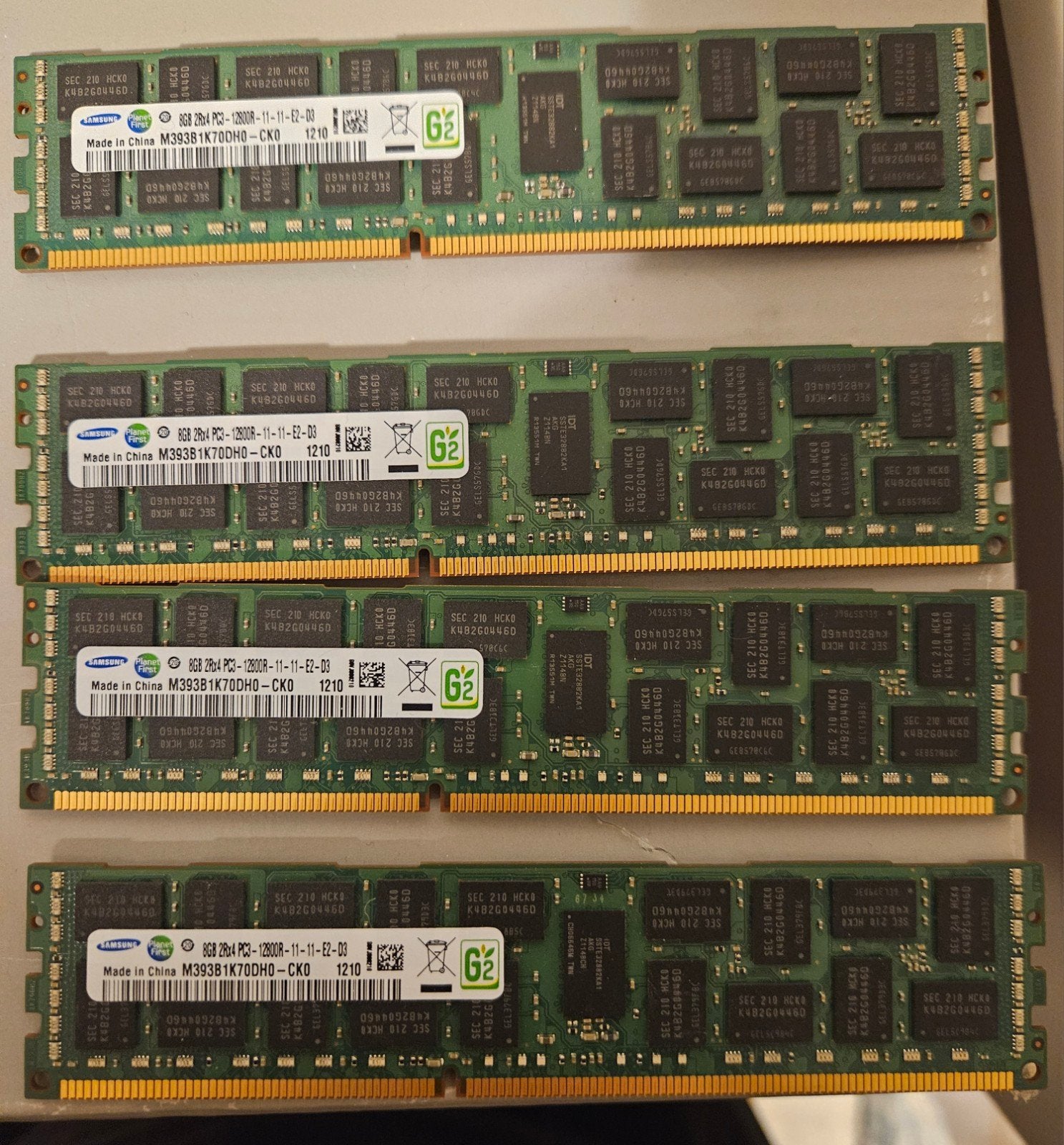 8x 8GB DDR3 ECC RAM modules (64GB totaal) voor server, Gebruikt, Server, DDR3, Ophalen of Verzenden