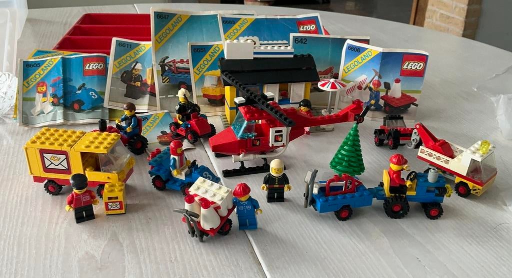 Lego 642, 6605, 6606, 6607, 6608, 6611, 6683, 6651, 6657, Ophalen of Verzenden, Zo goed als nieuw