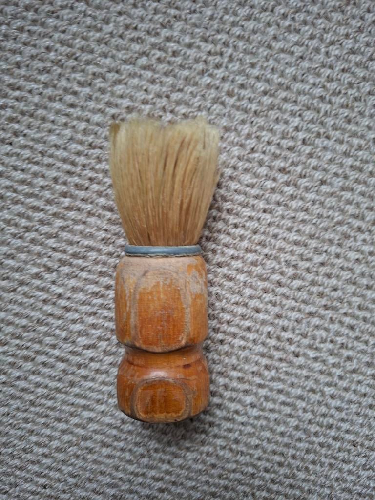 Vintage scheerkwast met houten handvat, Ophalen of Verzenden, Gebruikt, Overige typen