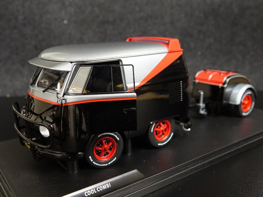 Solido 1:18 Volkswagen T1 Kool Kombi + Aanhanger The A-Team, Hobby en Vrije tijd, Solido, Auto, Solido, Nieuw