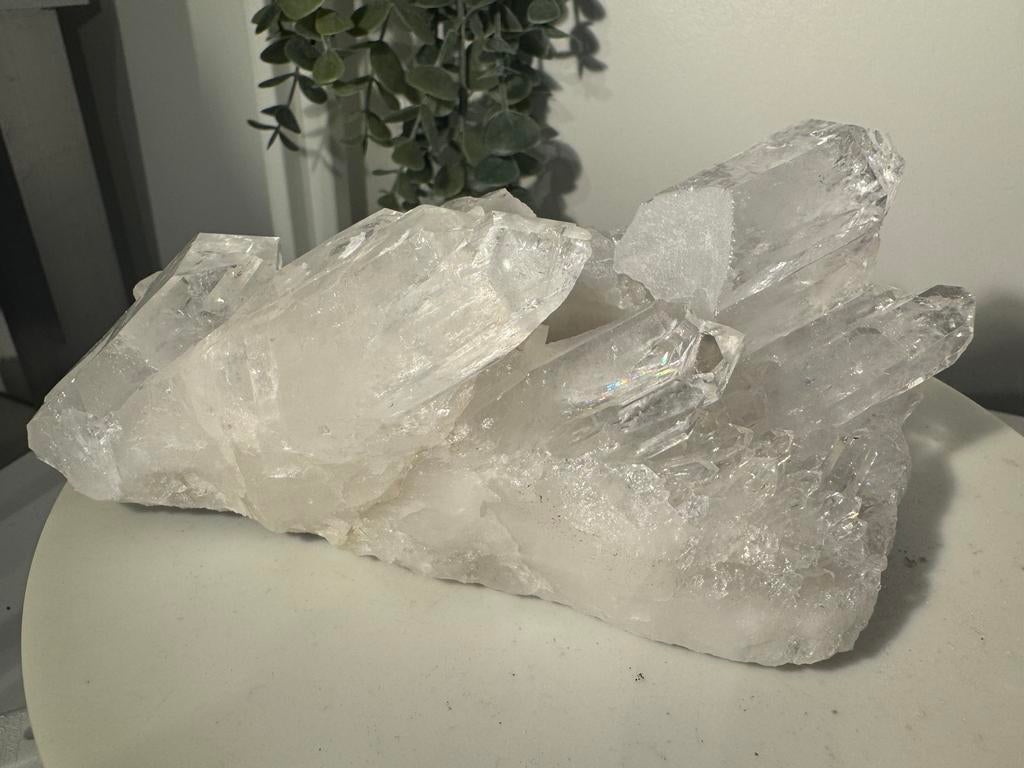Bergkristal cluster waxinelichthouder, Ophalen of Verzenden