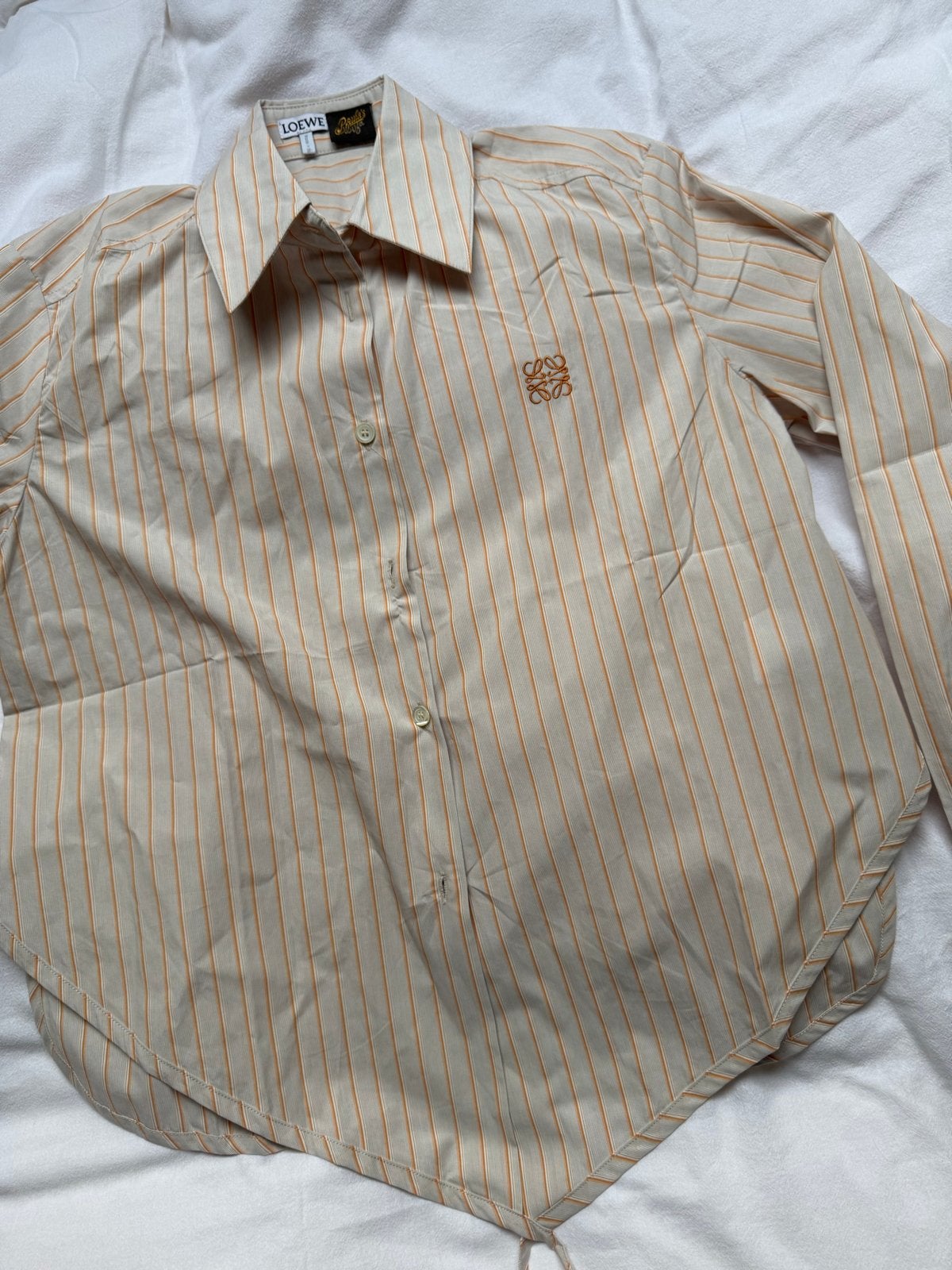 Loewe Paula's Ibiza Gestreepte Blouse Anagram Logo Katoen, Ophalen of Verzenden, Zo goed als nieuw, Maat 36 (S), Meerkleurig