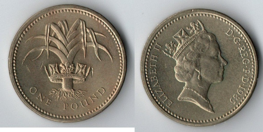Britse 1 Pond munt 1985 - Elizabeth II, Verzenden, Overige landen, Losse munt
