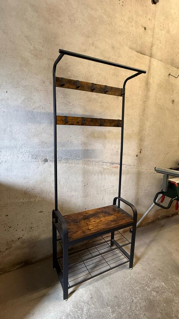 Kapstok met schoenenrek industrieel design, Ophalen of Verzenden, Zo goed als nieuw