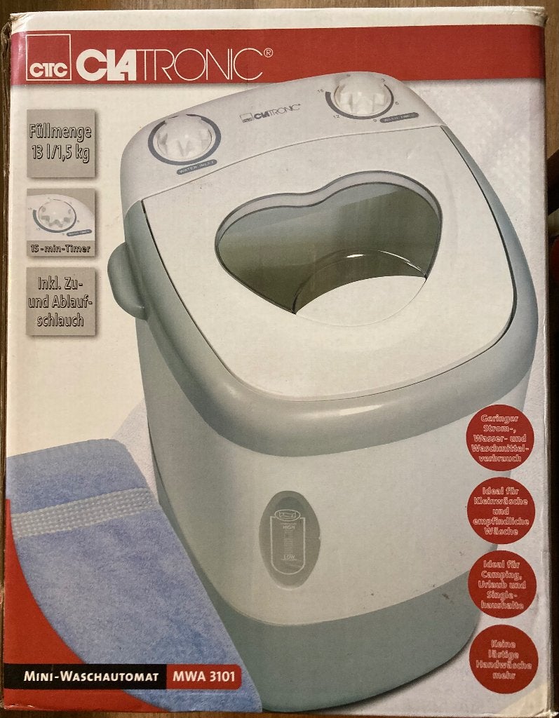 Clatronic MWA 3101 Mini Wasmachine - Compact & Draagbaar, Witgoed en Apparatuur, Wasmachines, Ophalen, Minder dan 1200 toeren