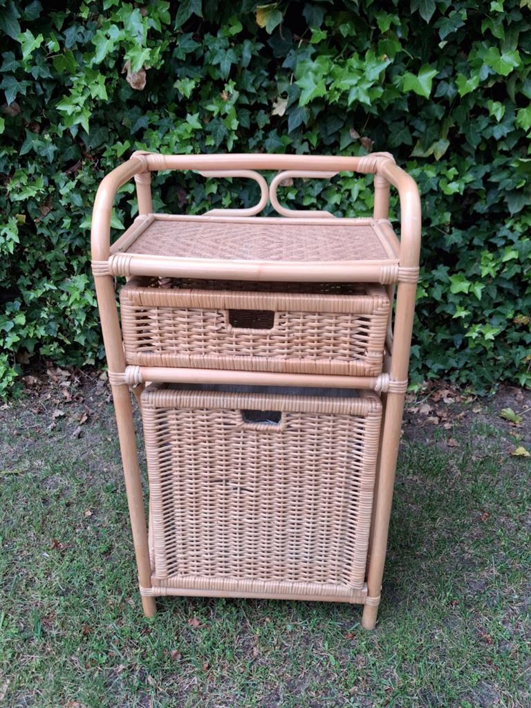 Bamboe / rotan kastje, Minder dan 50 cm, Gebruikt, Ophalen of Verzenden, Minder dan 100 cm