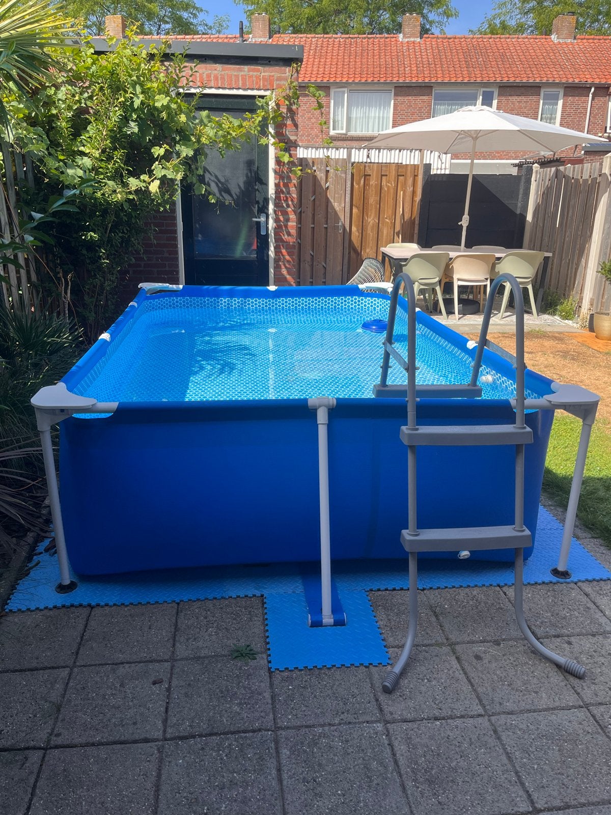 moet nu weg !Intex Zwembad met pomp, trap en tegels, Tuin en Terras, Ophalen, Gebruikt, 200 tot 300 cm, 80 tot 120 cm