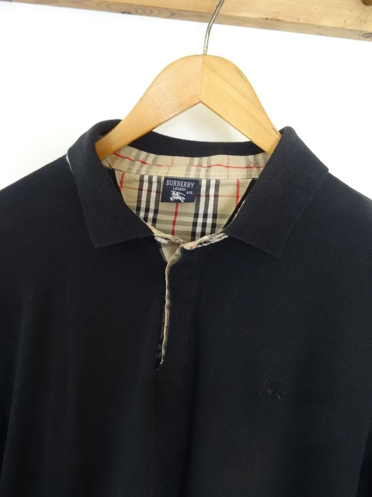 Burberry polo mt XXL  - 100 % katoen, Verzenden, Zwart, Maat 56/58 (XL), Zo goed als nieuw