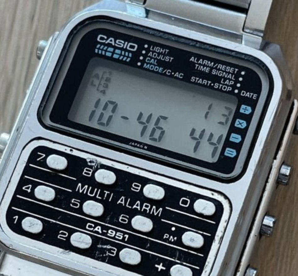Casio CA-951, Staal, Polshorloge, Ophalen of Verzenden, Zo goed als nieuw