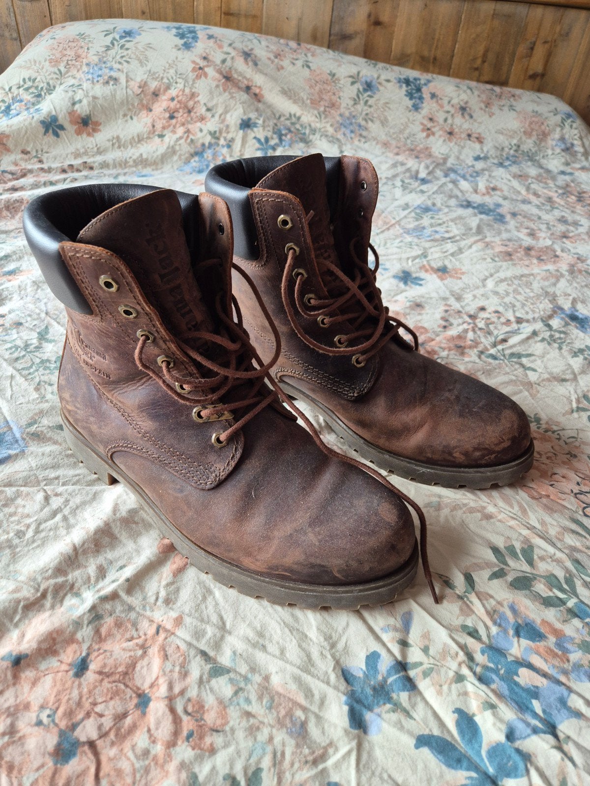 Panama Jack Boots Maat 46 - Robuuste Leren Herenschoenen, Bruin, Boots, Ophalen of Verzenden, Zo goed als nieuw