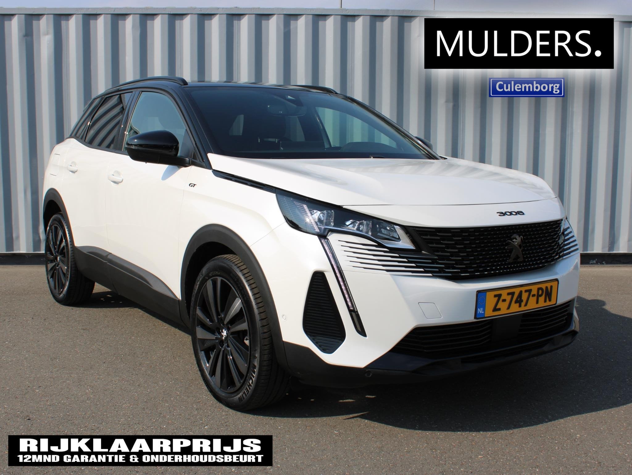Peugeot 3008 HYBRID 145 GT BLACK PACK, Auto's, Euro 6, 1199 cc, Leder en Stof, Wit