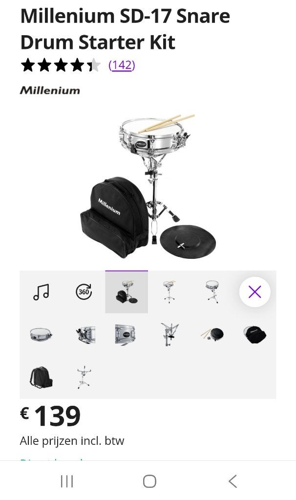 Millenium  drum set, Ophalen, Zo goed als nieuw, Overige merken