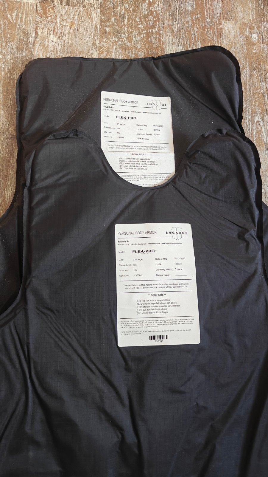 EnGarde FLEX-PRO kogelwerend vest 2XL NIJ IIIA, Ophalen of Verzenden, Landmacht, Nederland, Kleding of Schoenen