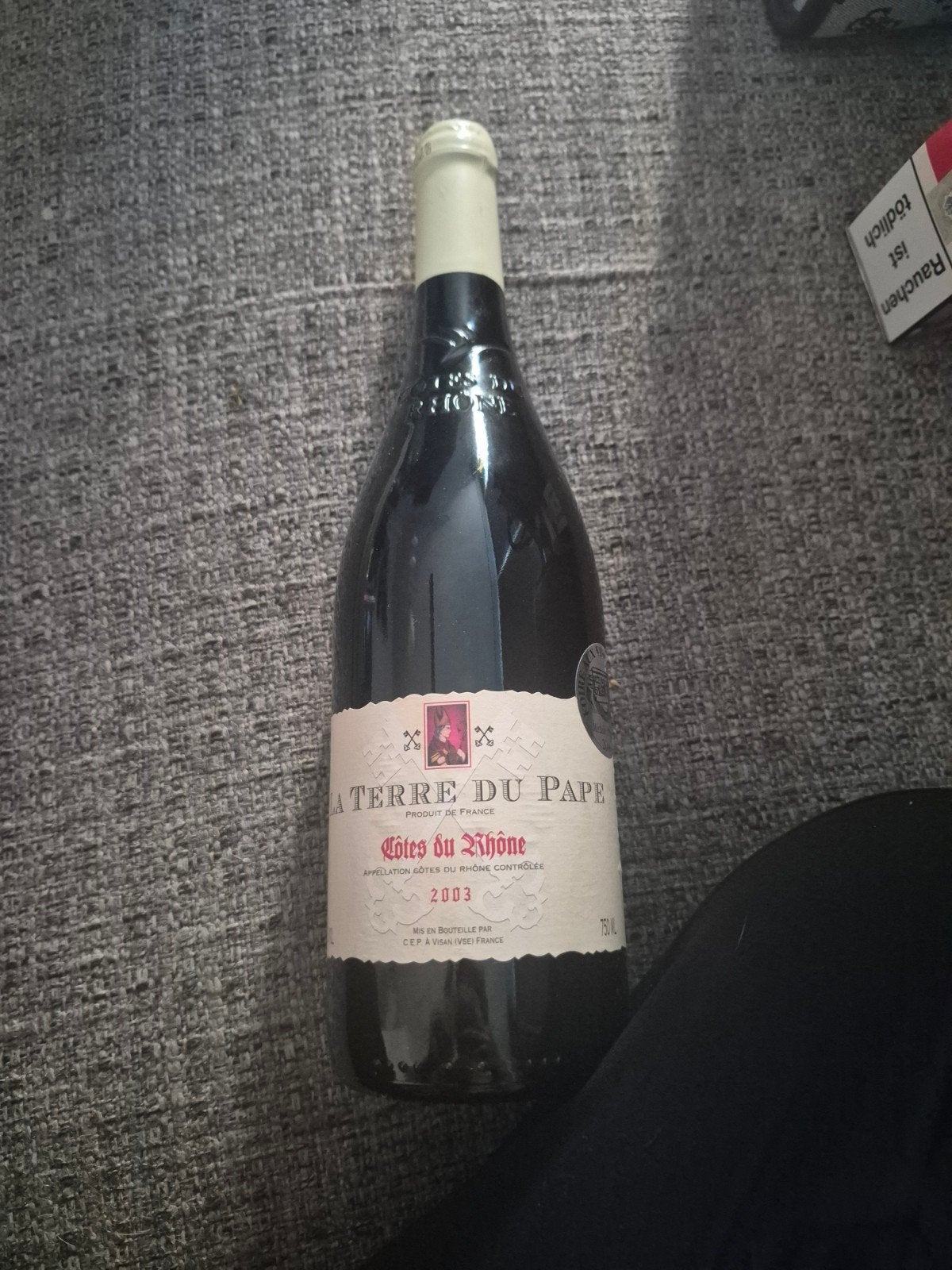 terra du pape uit 2003, Verzamelen, Wijnen, Ophalen, Zo goed als nieuw, Frankrijk, Rode wijn
