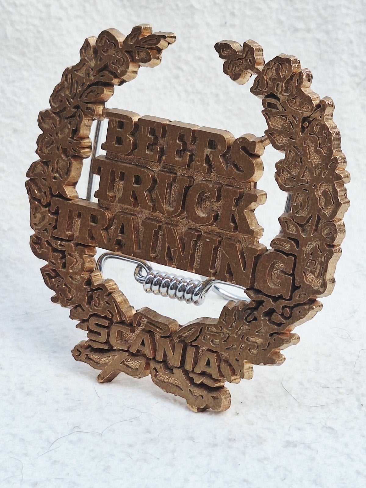 Scania Beers Truck Training Plaquette Badge, Ophalen of Verzenden, Gebruikt