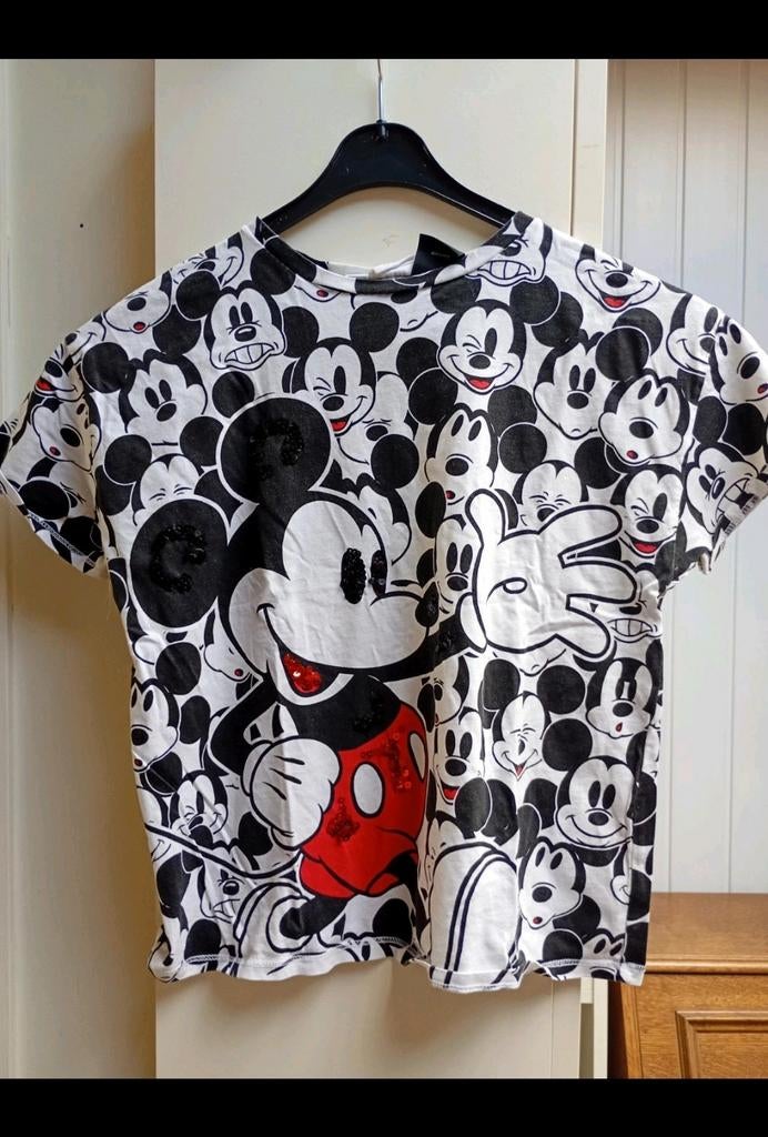 Disney shirt Mickey Mouse Zara maat 146, Ophalen of Verzenden, Zo goed als nieuw