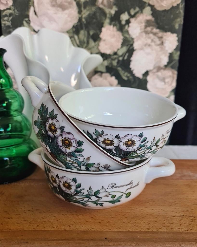 Villeroy & Boch Botanica 3x kommen met oren., Huis en Inrichting, Keuken | Servies, Ophalen of Verzenden, Zo goed als nieuw, Kom(men)