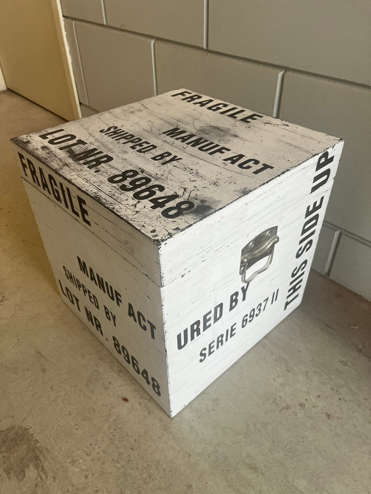 Industriële kist, Doe-het-zelf en Verbouw, Ophalen, Gebruikt, 40 tot 60 cm, Minder dan 50 cm